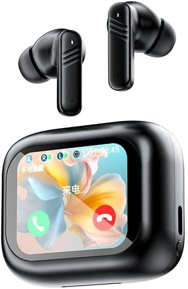 Advanced Multilingual Translation Earbuds with Noise Cancellation – Smart Touch Screen Wireless Bluetooth Headphones for Effortless Communication and Long-lasting Battery Life