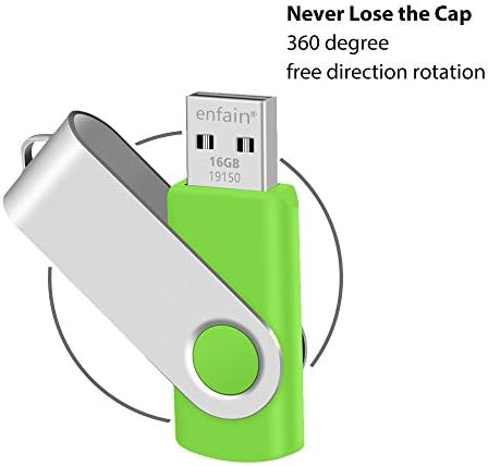 Enfain 10-Pack Red USB Flash Drives 16 GB – High-Speed USB 2.0 Memory Sticks with LED Indicator & 12 Labels for Easy Organization – Reliable & Portable Data Storage Solution for Professionals and Students