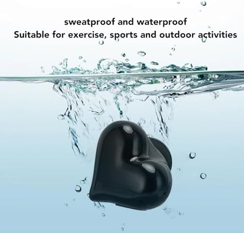 Heart-Shaped Bluetooth 5.3 Earbuds for Couples – Stylish Purple Wireless Earphones with Exceptional Hi-Fi Stereo Sound, Advanced Noise-Canceling Technology, and Portable Charging Case for Active Lifestyles and Romantic Escapes