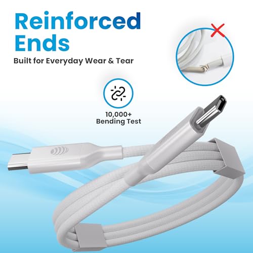 AT&T 6 ft Braided USB-C Charging Cable – Durable & Tangle-Free Cord for Fast Data Transfer and Universal Device Compatibility – Ideal for Phones, Tablets, and Laptops – Includes Warranty for Enhanced Reliability – Sleek Black Design