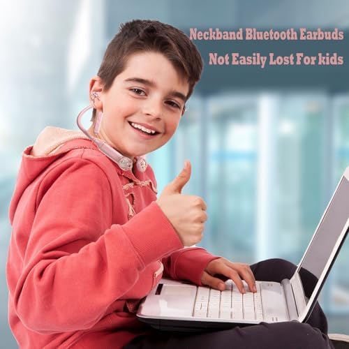 Kids’ Comfort-Focused Wireless Bluetooth Neckband Earbuds – Lightweight Design, Superior Sound Quality, and 10-Hour Battery Life for Active Lifestyles – Ideal for Hands-Free Calling and Everyday Adventures
