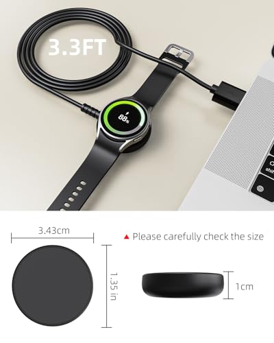 Revolutionary 25 W Dual-Function USB-C Fast Charger for Samsung Galaxy Watches & Latest i Phones – Streamlined 2-in-1 Charging Hub for Galaxy S20-S25 & i Phone 15/16 – 4 FT Versatile Cable for Optimal Positioning – Compact, Travel-Friendly Design for Everyday Efficiency and Convenience