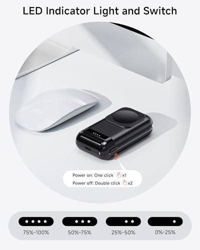 Ultimate Portable Charger for Samsung Galaxy Watch 7/Ultra/6/5/4/3 & Galaxy S25/S24/S23/Z Fold 7/Flip 7 – 6000 m Ah High-Capacity Power Bank with Fast Charging Technology for On-the-Go Convenience – Versatile Smartwatch & Phone Charging Solution