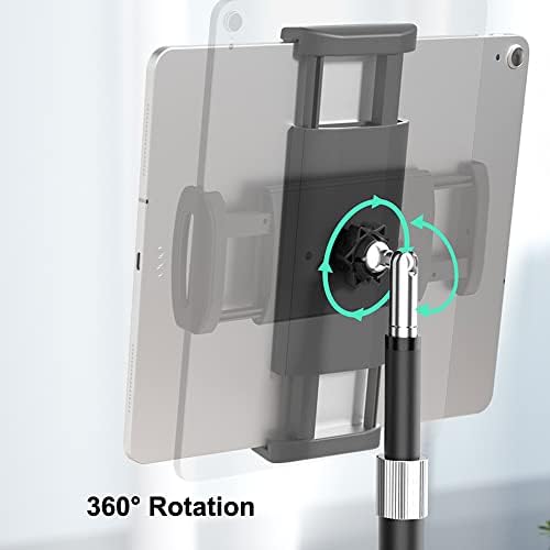 Premium Adjustable Metal Desk Stand for Tablets and Phones – Ergonomic Universal Holder for 4.6 to 13.5 Inch Devices – Boost Productivity and Comfort with Stylish Black Finish – Ideal for Home and Office Environments