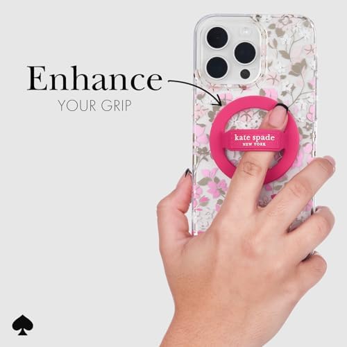 Transform Your Mobile Experience with the kate spade new york Tortoiseshell Magnetic Phone Ring Grip & Stand – Stylish, Removable & Mag Safe Compatible for Ultimate Convenience and Secure Handling