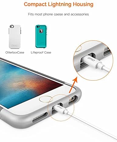 OPSO 3.3 ft MFi Certified Lightning Cable – High-Speed USB A to Lightning Connector for i Phone 14/13/12/11/XS/XR/8/7/6 – Durable, Flexible Charging Solution with Enhanced Compatibility and Stylish White Design – Ideal for Home, Office, and On-the-Go Charging Needs
