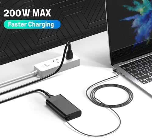 High-Performance 130 W USB-C Laptop Charger for Dell XPS, Precision & Latitude – Fast Charging, Enhanced Compatibility & Safety Features for Ultimate Efficiency and Reliability