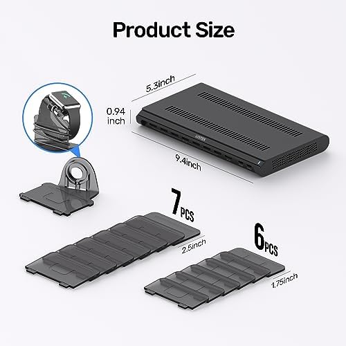 Unitek Quick Charge 3.0 Multi USB Charging Station – 10-Port Fast Charger for i Phone, i Pad, Tablets, and Kindles – UL Certified Safety with Sleek Black Design for Home and Office Use – Enhance Device Lifespan and Efficiency