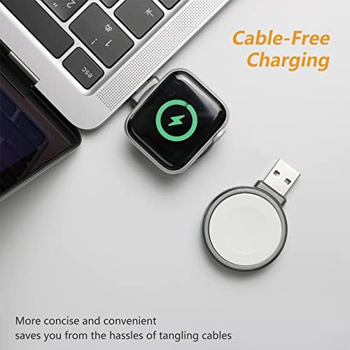 XWIN Cordless Magnetic Portable Charger for Apple Watch – MFi Certified Wireless Charging Solution for All Series Models (1-10) – Fast, Lightweight Travel Charger with USB A Compatibility for Effortless On-the-Go Power