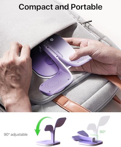 Revolutionary EXW Multi-Device Wireless Charging Hub: High-Performance Mag Safe Charger for i Phone 16/15/14/13/12, Apple Watch Series 1-9, and Air Pods – Sleek Black Finish with LED Charging Indicator & Complimentary Adapter for Effortless Device Management