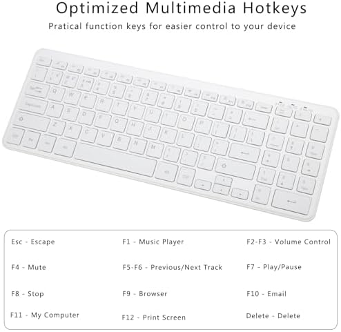Universal Wireless Bluetooth Keyboard with Ergonomic Design, Dual USB & Bluetooth Connectivity, Number Pad & Media Hotkeys – Perfect for Windows Laptops, Tablets & More, Enhancing Productivity & Comfort