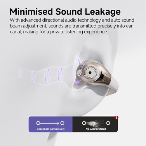 QCY Crossky C30 Open Ear Bluetooth Earbuds – Ultra-Lightweight Clip-On Design with Advanced 4-Microphone Environmental Noise Cancellation for Crystal-Clear Calls, Secure Fit for Dynamic Lifestyles, Dual Device Pairing Capability, and Customizable EQ for Personalized Audio Experience – Ideal for Sports, Outdoor Activities, and Enhanced Safety Awareness