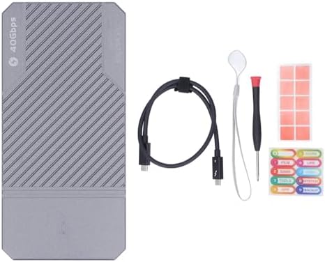 Ultra-Fast 4 TB M.2 NVMe SSD Enclosure – Premium Aluminium Alloy Type C Adapter for 2230/2242/2280 SSDs, USB 3.2 40 Gbps, Cross-Platform Compatibility with Windows, Linux, OS X – Optimal Heat Dissipation & Durable Protection for Data Security