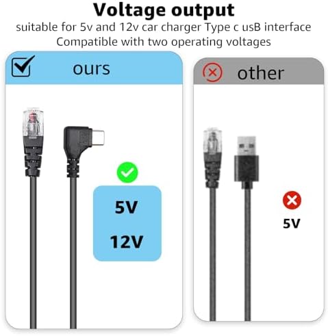 USB-C to RJ11 Power Cable for Radar Detectors – 3.3 ft Premium Fast Charging Cord for Escort MAX360, Uniden R1/R3/R7, Beltronics, Cobra & Radenso – Reliable, Durable Power Solution for Effortless Device Connectivity