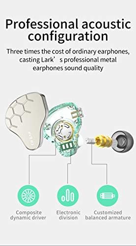 KBEAR KB02 Vibrant Resin Bone Conduction Earbuds – High-Performance In-Ear Monitors for Musicians, Ergonomically Designed with Dynamic Driver Technology, 2 Pin 4 N OFC Cable, and 3.5 mm Compatibility for Superior Sound Clarity and Extended Comfort