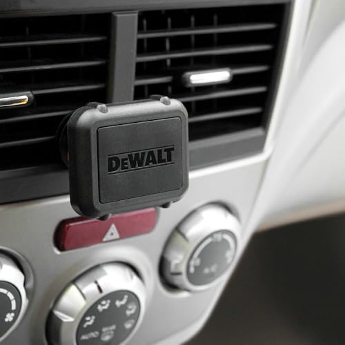 DEWALT Heavy Duty Magnetic Car Phone Holder – Universal Air Vent Mount for Smartphones and Mini Tablets, Durable Reinforced Design with Enhanced Magnetic Strength and Metal Plates for Non-Mag Safe Devices – Ultimate Driving Convenience and Stability
