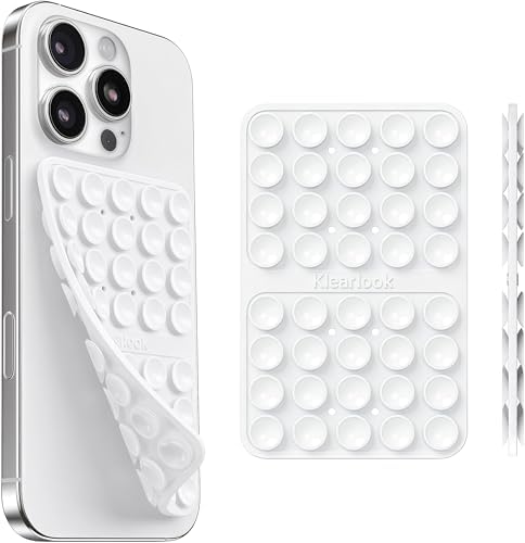 Klearlook 4-Pack Silicone Suction Cup Phone Mount – Creative Hands-Free Phone Grip for Stunning Selfies & Videos in Clear, Light Pink, Hot Pink, and Lavender – Innovative Double-Sided Suction Technology for Wide Compatibility – Premium Durable Design for Effortless Content Creation and Easy Maintenance