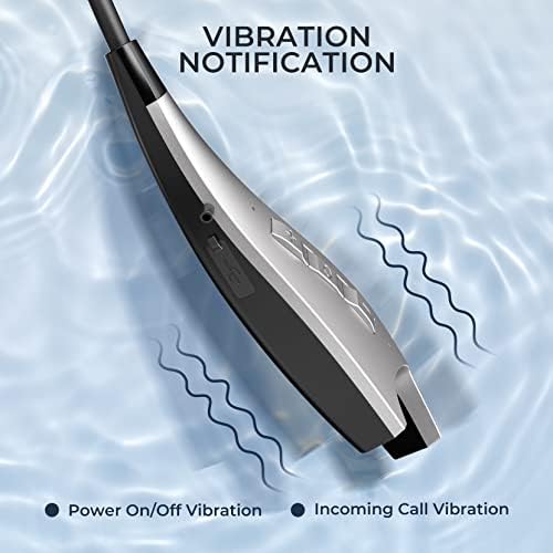 YOSDOM Waterproof Neckband Bluetooth Headphones – 24+ Hour Playtime, Shark Jaw Design for Secure Fit, Noise Isolation & Built-in Mic, Enhanced Compatibility for Active Lifestyles, IPX7 Rated for Gym & Outdoor Use, Call Vibration Alerts for Unmissable Connectivity