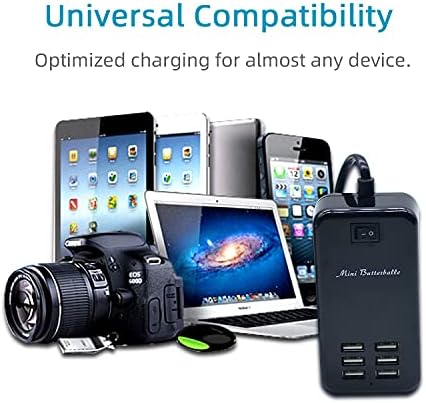 Ultimate 6-Port USB Charging Hub: High-Speed AC Power Adapter with Surge Protection for Seamless Device Charging at Home, Office, or Travel – Compact and Safe Charging Station for Smartphones, Tablets, and More