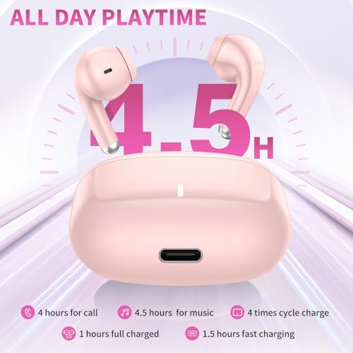 Revolutionary True Wireless Earbuds with Advanced Bluetooth 5.3 Technology – Unmatched Noise-Canceling Earphones Compatible with i Phone 16 Pro Max & Samsung Galaxy S25 – Lightweight Ergonomic Design, Superior HD Microphone, and Extended Battery Life for Ultimate Audio Freedom