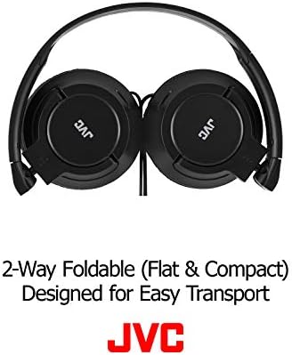 Vibrant Blue JVC HASR185 A On-Ear Headphones – Ultra-Lightweight Foldable Design for Effortless Portability, Built-In Mic for Hands-Free Calls, Exceptional Sound Quality for Music Enthusiasts and Busy Professionals