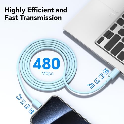 20 W Dual USB-C Fast Charger Block for i Phone 15/16 Series – Includes Two 10 FT USB-C Charging Cables, Perfect for Pro Max, Plus, Pro, i Pad Pro/Air – Compact, High-Speed Charging Solution (2 Pack, Black)