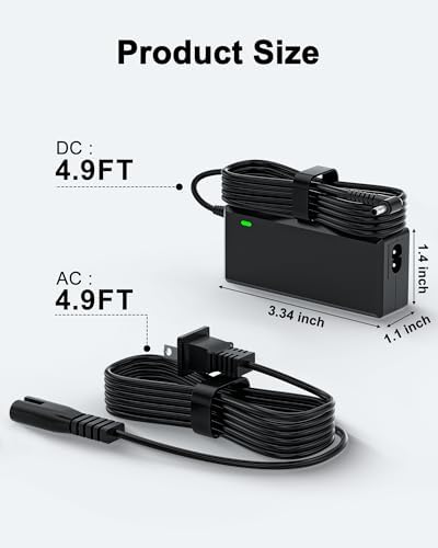 Universal 12 V AC Power Adapter for Sceptre EC Series Monitors – Reliable Replacement for 15″ to 32″ Models – Ensures Uninterrupted Performance for Gaming, Streaming, and Work – Lightweight, Robust Design with Fast Charging for Ultimate Convenience and Efficiency