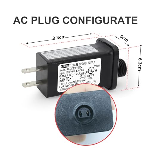 High-Performance 4.5 V Outdoor Power Supply Transformer for CZJUTAI JT-DC045 V1333-C – Reliable Adapter for Christmas Lights, Projectors & Lawn Decor – IP44 Waterproof for All-Weather Use, 6 W Efficiency Guarantees Brilliant Holiday Displays, Enhance Your Seasonal Ambiance with Trusted Power Solutions