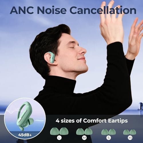 Ultimate Bluetooth 5.3 Wireless Earbuds with Cutting-Edge Active Noise Cancelling – 90 Hours of Playtime for All-Day Listening – IPX7 Waterproof for Ultimate Durability – Ergonomic Design for Secure Comfort – Ideal for Audiophiles and Active Lifestyles Seeking Premium Sound and Hands-Free Calling Solutions