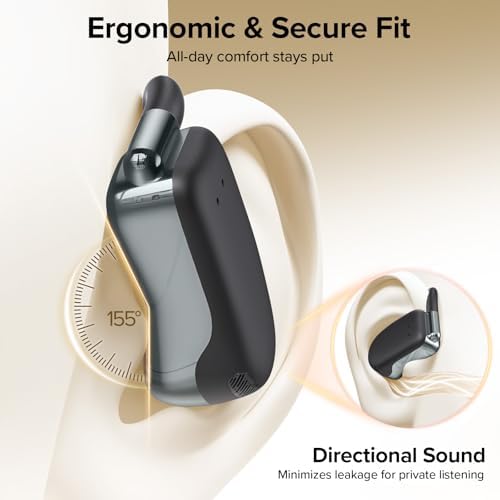 Revolutionary Wireless Sports Earbuds with 40-Hour Battery Life – Open Ear Design for Enhanced Awareness and Comfort, Secure Earhooks for Active Performance, Superior 16.2 mm Stereo Sound for Unmatched Audio Quality, Includes Portable Zipper Case and Lanyard for On-the-Go Convenience, Optimized Bluetooth for Effortless Connectivity – Ideal for Gym Workouts, Running Sessions, and Everyday Commutes