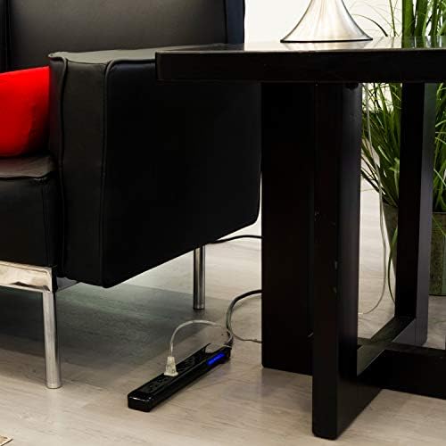 GE Ultra Pro 12-Outlet Surge Protector with 2 USB Charging Ports, 4320 Joules of Protection, 8-Foot Flexible Power Cord, Space-Saving Flat Plug, Enhanced Power Filter, Built-In Circuit Breaker, UL Listed Safety Assurance, Sleek Black Design for Home and Office Electronics