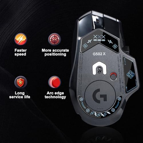 Transform Your Gameplay with immoenuc Glass Mouse Skates for Logitech G502 X Plus & Lightspeed – Ultra-Smooth, Durable Feet Pads for Enhanced Speed and Precision in Gaming Performance!