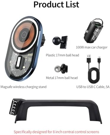 Lexus RX/RX Hybrid 2020-2022 Premium Wireless Charging Phone Holder – 360° Rotating Magnetic Mount for Effortless Hands-Free Navigation & Enhanced Charging Efficiency – Sleek Design for Modern Drivers – Ultimate Car Accessory for Seamless Connectivity