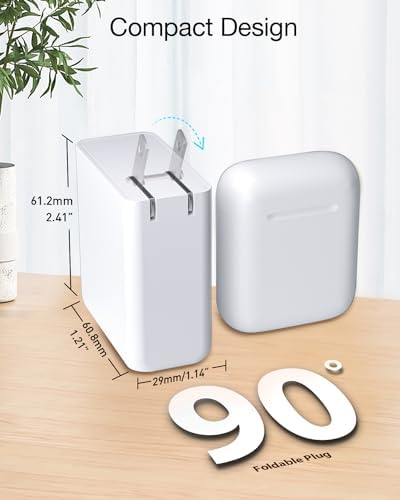 Revolutionary 65 W Ga N USB-C Fast Charger – Compact Power Adapter with PD & QC3.0 for Lenovo, HP, Dell, and Chromebook – 6.5 FT Flexible Charging Cable for Ultimate Portability and Versatile Device Compatibility