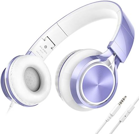 Elevate Your Listening Experience with AILIHEN MS300 Lightweight Foldable Purple Headphones – Stylish On-Ear Design for Exceptional Sound Clarity and Comfort – Perfect Wired Headphones for Students, Teens, and Young Professionals with High-Quality Microphone for Seamless Communication on Chromebooks and Laptops – Ideal for School, Entertainment, and Casual Listening