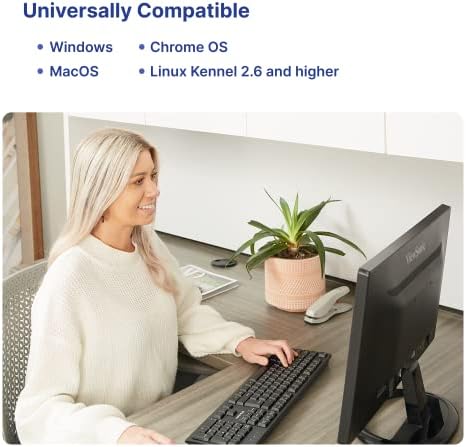 Elevate Your Typing Experience with the Verbatim Slimline Wireless Keyboard – 2.4 GHz Plug-and-Play Full-Size Design with Adjustable Tilt Legs and Numeric Keypad for Ultimate Comfort and Productivity – Perfectly Compatible with PC and Laptop in Sleek Black Finish – Eco-Friendly Frustration-Free Packaging