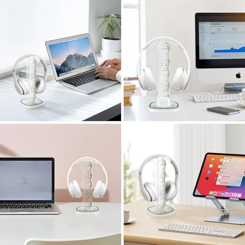 CamyCosy Headphone Holder for Desk, Gaming Headset & Earphone Stand with Tulip Flowers Pattern – Enhanced Compatibility and Speed