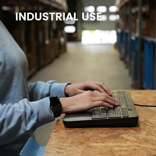Compact USB Keyboard with Touchpad – Perixx PERIBOARD-534 for Enhanced Productivity, Scissor Key Comfort, and Built-in USB Hubs – Ergonomic Design for Home and Office Use, Space-Saving Dimensions of 15.63 x 7.80 x 1.18 inches – Seamless Navigation with Integrated Touchpad and Number Pad for Effortless Computing