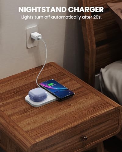 Revitalize Your Charging Routine with the Joy Geek Dual Wireless Charger – 2-in-1 Fast Charging Pad for Samsung Galaxy Devices, Effortlessly Powers Galaxy S23/S22/S21/S20/S10/Note20/10, Compatible with Galaxy Watch 5/4/3 & Buds 2/+/Pro/Live – Enhanced Speed & Compatibility for a Clutter-Free Experience