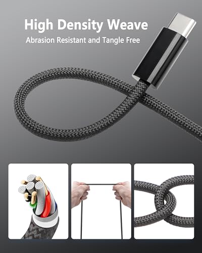 Magnetic USB-C Charging Cable (2 m) – Midnight Blue – Fast 3-in-1 Charge for Mac Book Air & Pro – Effortless Magnetic Connection, Durable Design for Ultimate Convenience – Perfect for Home & Office Use