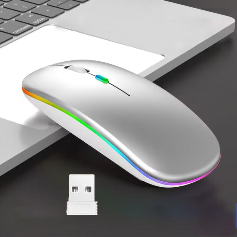 Seamless Productivity with 3 Pack Rosy Glow Red Wireless Bluetooth Mouse – Rechargeable, Silent, and Slim Dual Mode Mice for Laptop, Desktop, i Pad, and Mac – Perfect for On-the-Go Professionals and Students