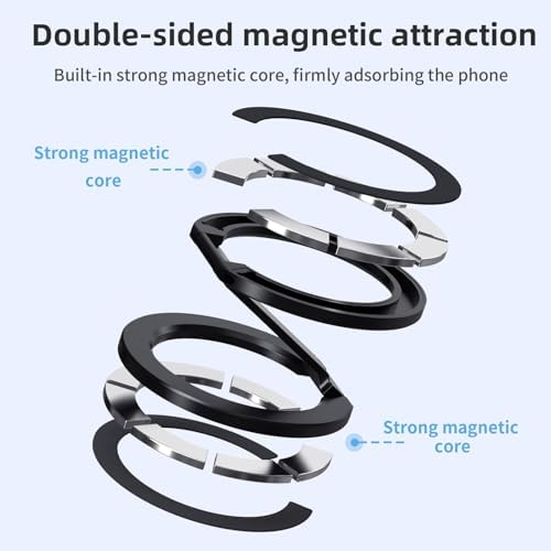 Ultimate Dual Magnetic Phone Holder for Car & Gym – Advanced Mag-Safe Compatible Mount with Superior Magnet Technology for i Phone 15, 14, 13, & 12 Pro Max – Achieve Unmatched Stability and 360-Degree Accessibility for On-the-Go Convenience