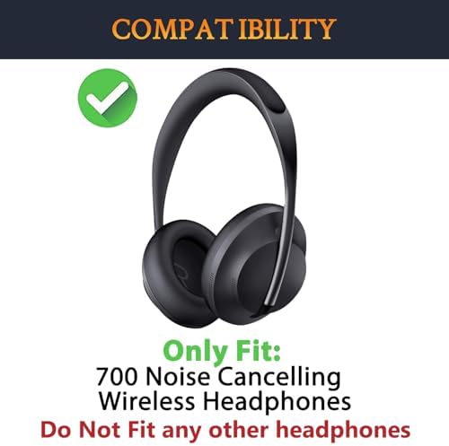 Upgrade Your Bose 700 Headphones with SOULWIT Luxurious Replacement Earpads – Premium Protein Leather & High-Density Foam for Optimal Noise Isolation and Comfort – Stylish Purple-Black Design Perfect for Audiophiles & Casual Listeners