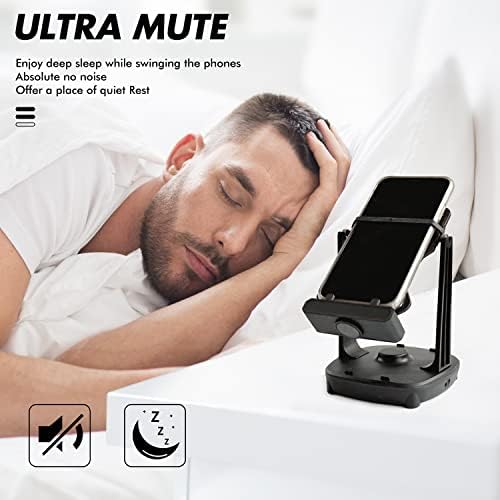 Phone Swing, Phone Rocker Compatible for Pokemon go Walker Cellphone Pedometer Accessories (Support 2 Phones)(Mute Version)(USB Cable) (Battery Compatible) Quick Step Earning Device – Black – Enhanced Compatibility and Speed