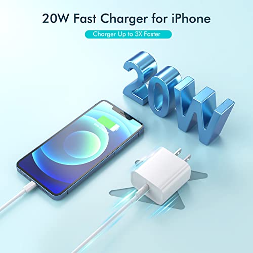 Ultimate 10 FT i Phone Fast Charger with 20 W USB C Power Delivery Block – Apple MFi Certified Lightning Cable for Rapid Charging of i Phone 14/Pro/Pro Max/Plus/13/12/11/Mini/XS/XR/SE 2022 & i Pad – Unmatched Length for Flexibility and Convenience