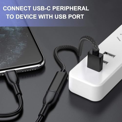 Transform Your Connectivity: Basesailor 3.3 FT USB 3.0 to USB-C Adapter Duo for Lightning-Fast Data Transfer and Universal Charging – Compatible with i Phone 16, i Pad Mini 7, Samsung Galaxy S24/S25, Z Fold/Flip – Exceptional 5 Gbps Speed, Durable Design for Everyday Use
