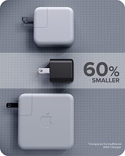 Compact 30 W USB-C Fast Charger Block with Ga N II Technology – Universal Mini Wall Adapter for Quick Power Delivery to All USB-C Devices (Cable Not Included) – Ideal for Travel and Everyday Use