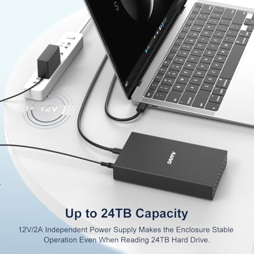 MAIWO 24 TB External Hard Drive Enclosure for 2.5″ & 3.5″ SATA HDD/SSD – High-Speed USB 3.0 Adapter with UASP Technology, Durable Aluminum Alloy Case for Optimal Heat Dissipation and Enhanced Data Transfer Performance