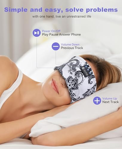 Ultimate Bluetooth 5.4 Sleep Headband Headphones – Designed for Side Sleepers, Unmatched Comfort for Active Lifestyles, Superior Sound Quality, Ergonomic Fit for Enhanced Relaxation, Ideal Tech Gift for Music and Podcast Enthusiasts