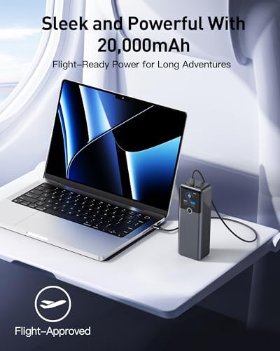 Maximize Your Power On-the-Go: 140 W Portable Charger with 20000 m Ah Capacity, PD/QC3.0 Fast Charging & Smart Digital Display – Multi-Device Compatibility for Mac Book, Dell, i Phone 16/15/14, Samsung, i Pad & More – Essential for Professionals & Travelers